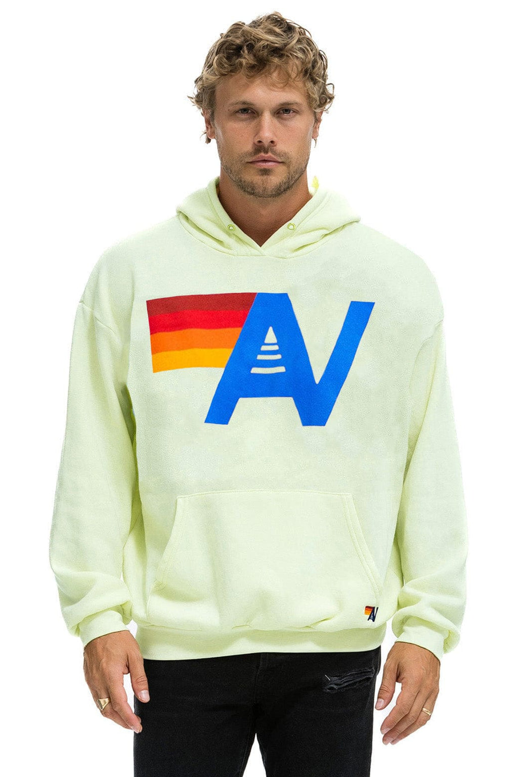 Classic LOGO PULLOVER RELAXED HOODIE - LIME CREAM