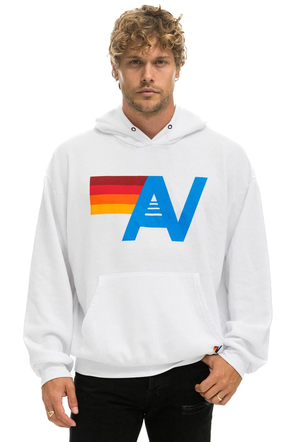 Classic LOGO PULLOVER RELAXED HOODIE - WHITE