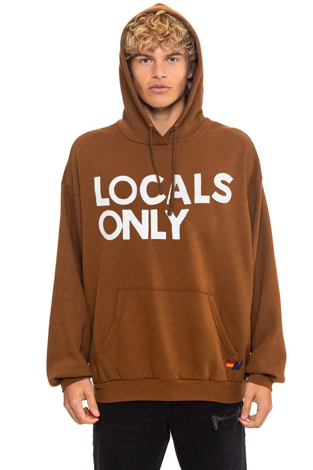 Classic LOCALS ONLY RELAXED PULLOVER HOODIE - CINNAMON