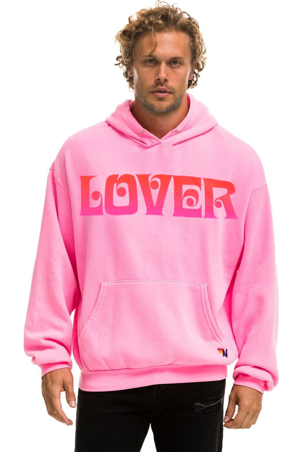 Classic LOVER RELAXED PULLOVER HOODIE - NEON PINK