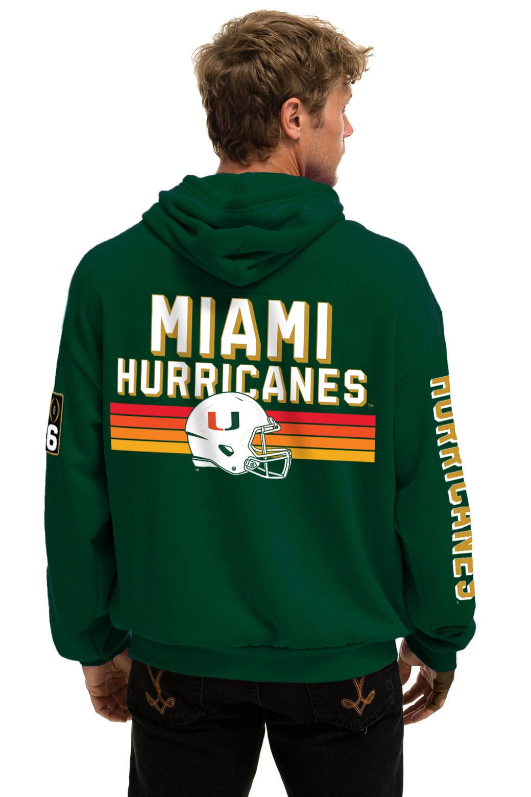 Classic UNIVERSITY OF MIAMI CFP CHAMPIONS 2026 RELAXED PULLOVER HOODIE - MIAMI GREEN