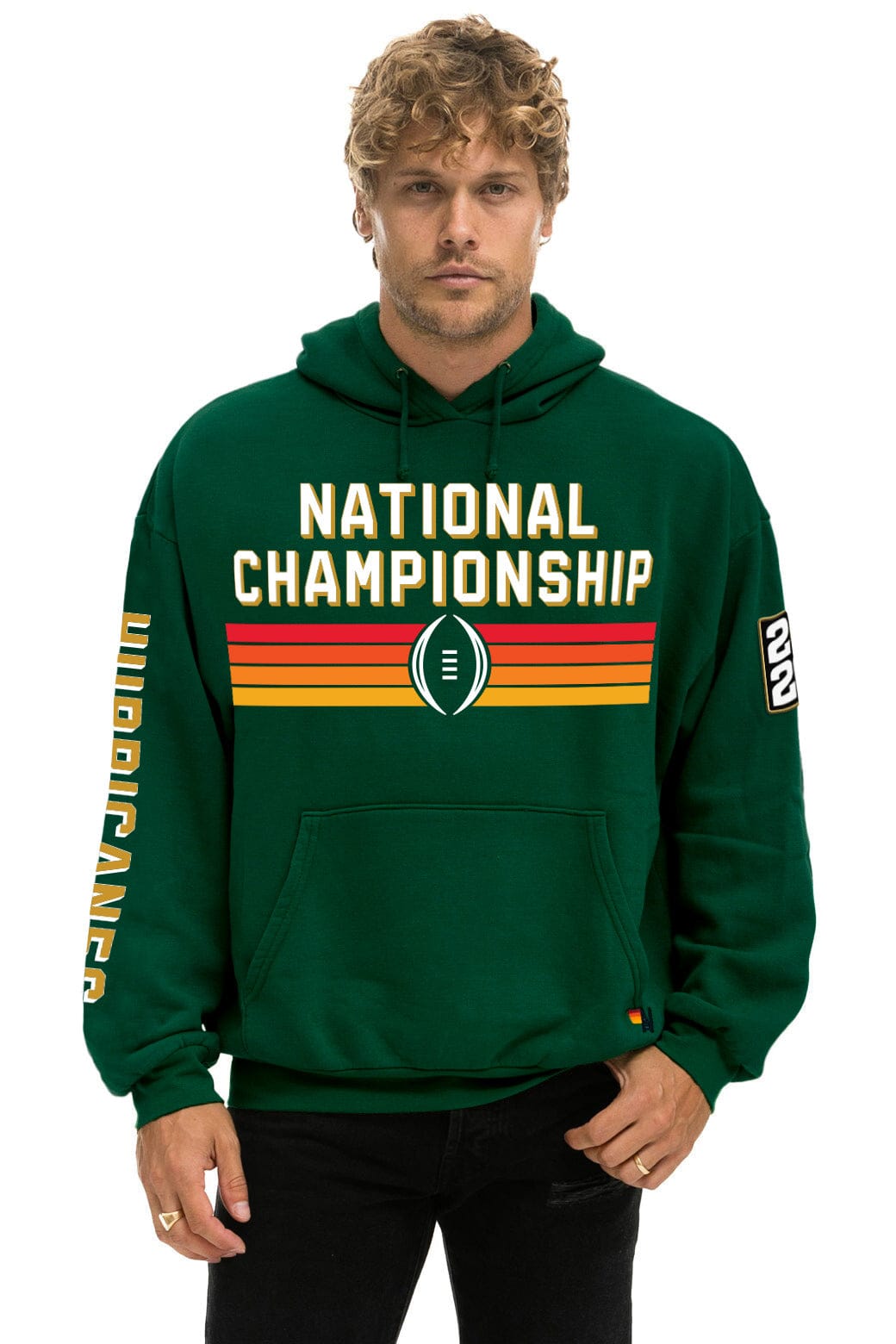 Classic UNIVERSITY OF MIAMI CFP CHAMPIONS 2026 RELAXED PULLOVER HOODIE - MIAMI GREEN