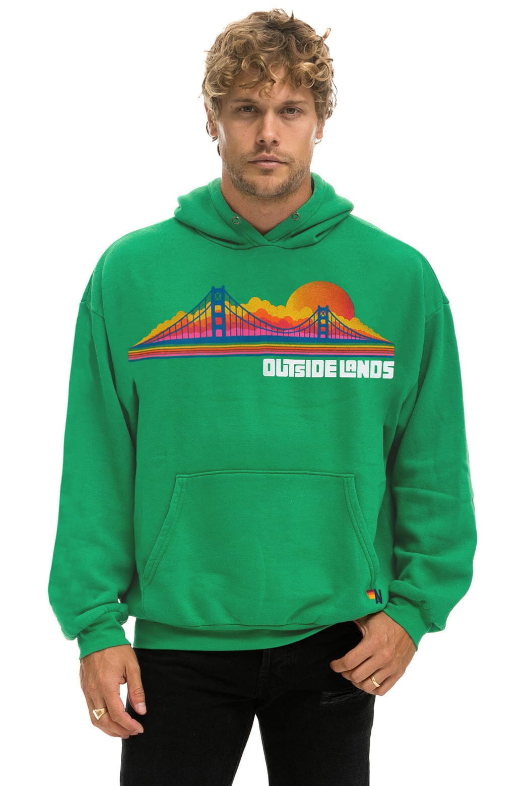 Classic OUTSIDE LANDS 2026 RELAXED PULLOVER HOODIE - KELLY GREEN