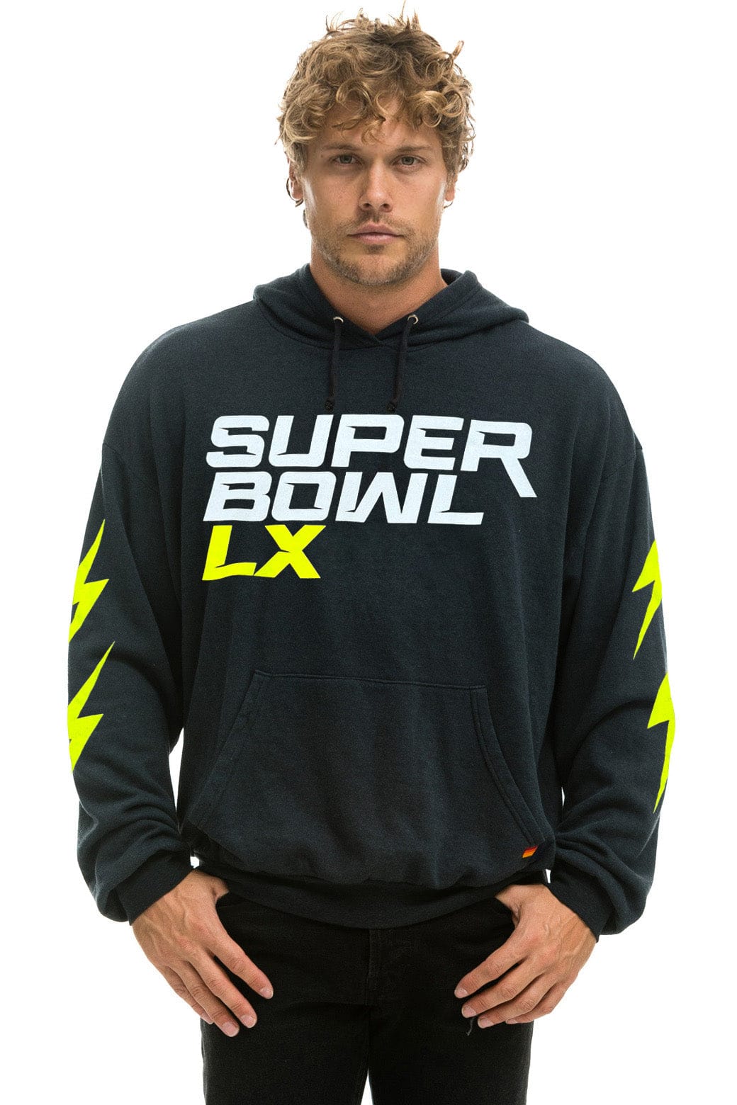 Classic SUPER BOWL 2026 BOLT RELAXED PULLOVER HOODIE - CHARCOAL