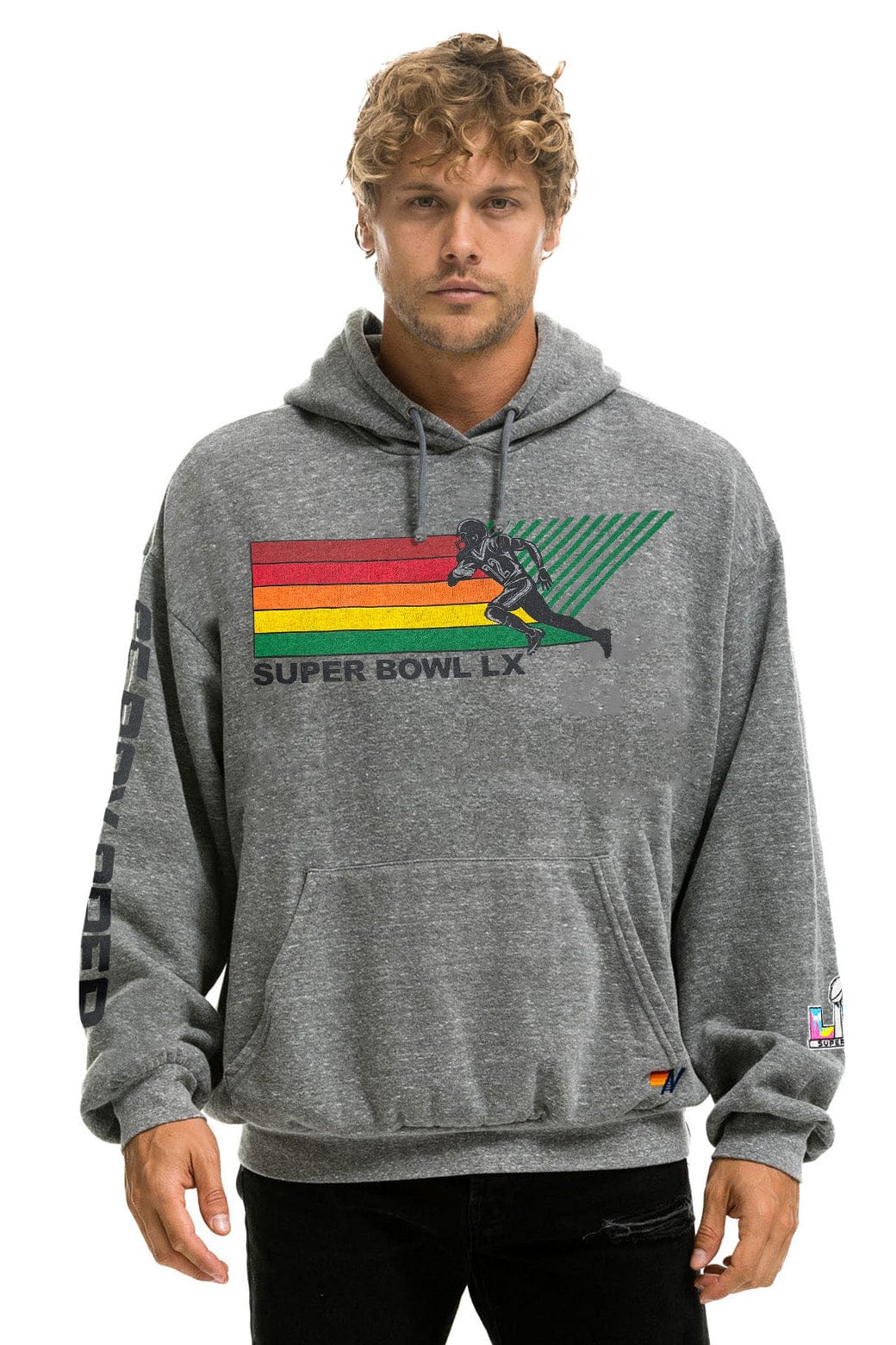 Classic SUPER BOWL 2026 RELAXED PULLOVER HOODIE - HEATHER GREY