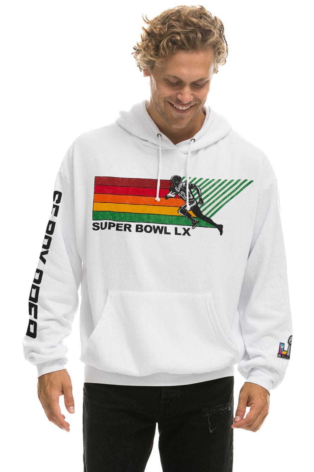 Classic SUPER BOWL 2026 RELAXED PULLOVER HOODIE - WHITE