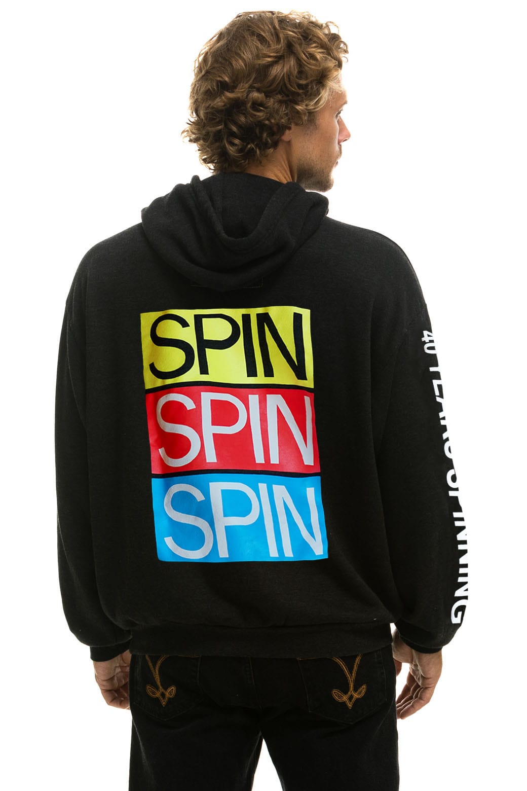 Classic SPIN MAGAZINE 2025 PULLOVER HOODIE RELAXED - BLACK