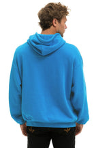 Classic WAVE STRIPE 4 PULLOVER HOODIE RELAXED - COBALT NEON PINK