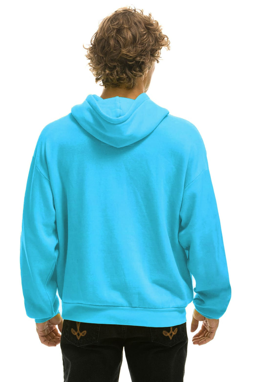 Classic WAVE STRIPE 4 PULLOVER HOODIE RELAXED - NEON BLUE NEON BLUE
