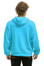 Classic WAVE STRIPE 4 PULLOVER HOODIE RELAXED - NEON BLUE NEON BLUE