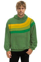 Classic WAVE STRIPE 4 PULLOVER HOODIE RELAXED - PALM GREEN