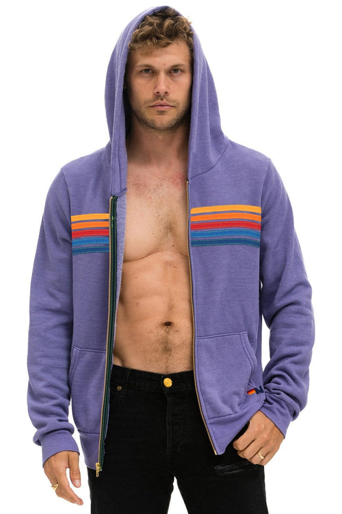 Classic 5 STRIPE HOODIE - LAVENDER