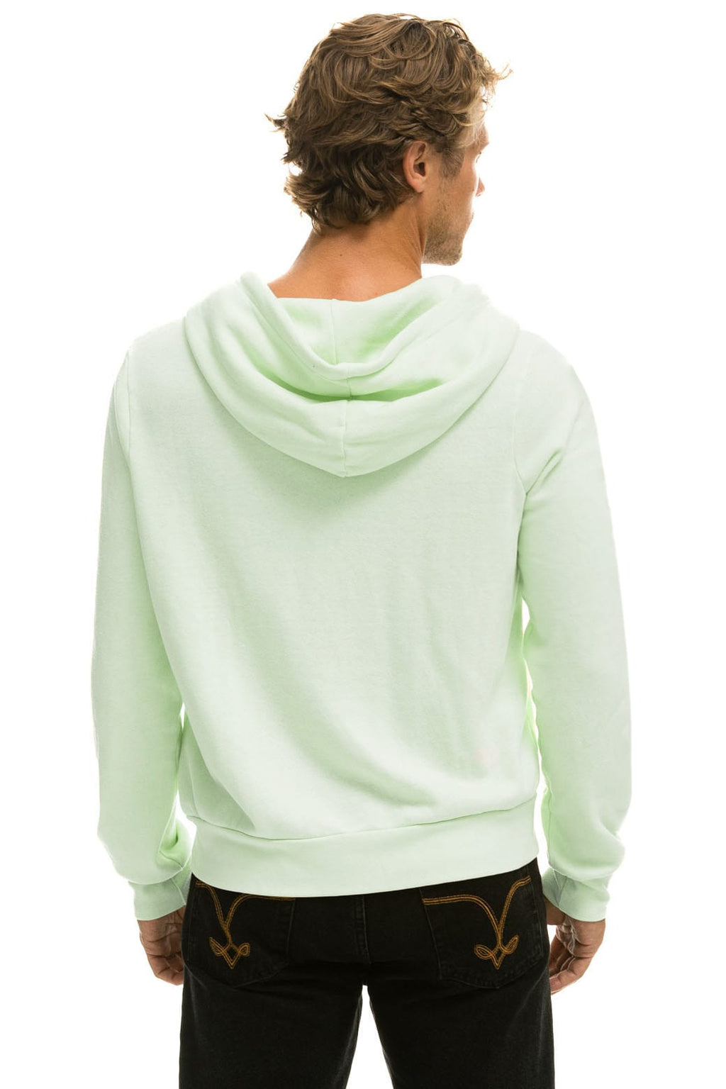 Classic 5 STRIPE HOODIE - LIME CREAM SEAFOAM