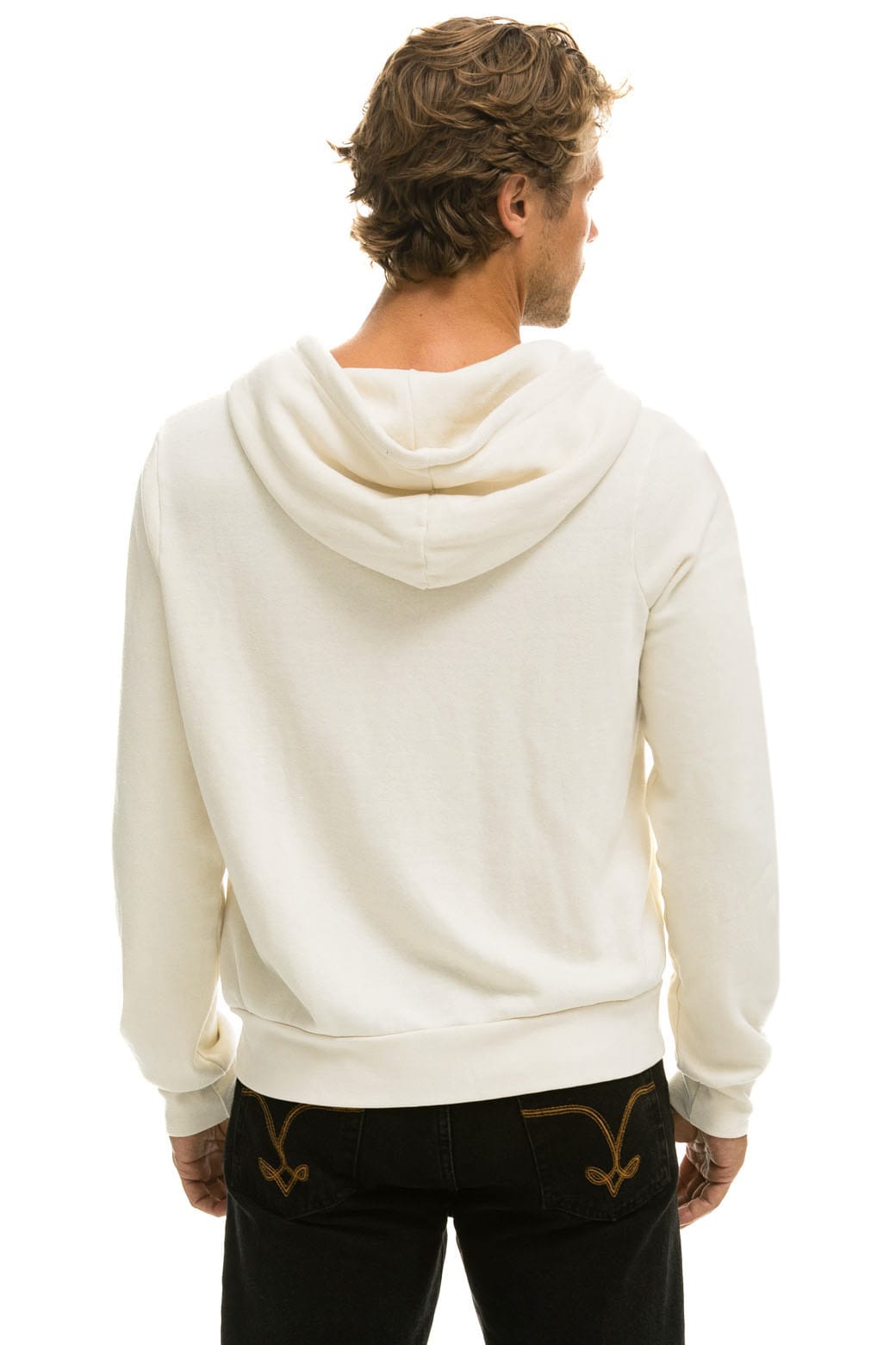 Classic 5 STRIPE AMERICA ZIP HOODIE - VINTAGE WHITE USA