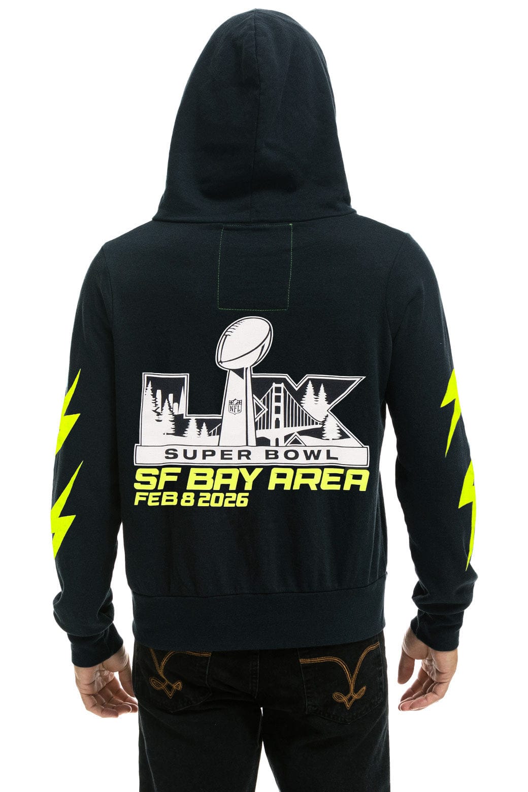 Classic SUPER BOWL 2026 BOLT ZIP HOODIE - CHARCOAL