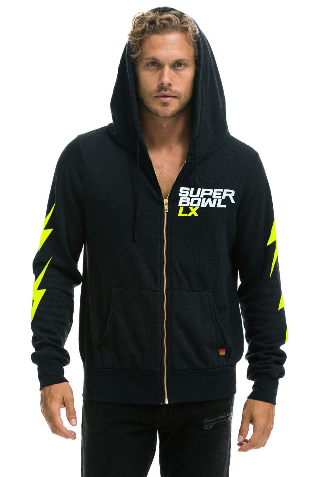 Classic SUPER BOWL 2026 BOLT ZIP HOODIE - CHARCOAL