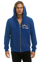 Classic SEATTLE SEAHAWKS HELMET ZIP HOODIE - ROYAL