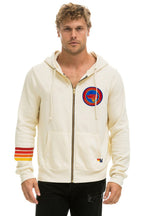 Classic UNIVERSITY OF TEXAS CIRCLE HOOK EM ZIP HOODIE - VINTAGE WHITE