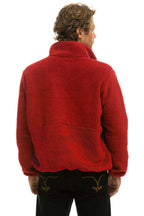 Classic TEDDY UNISEX HALF ZIP JACKET - CHERRY
