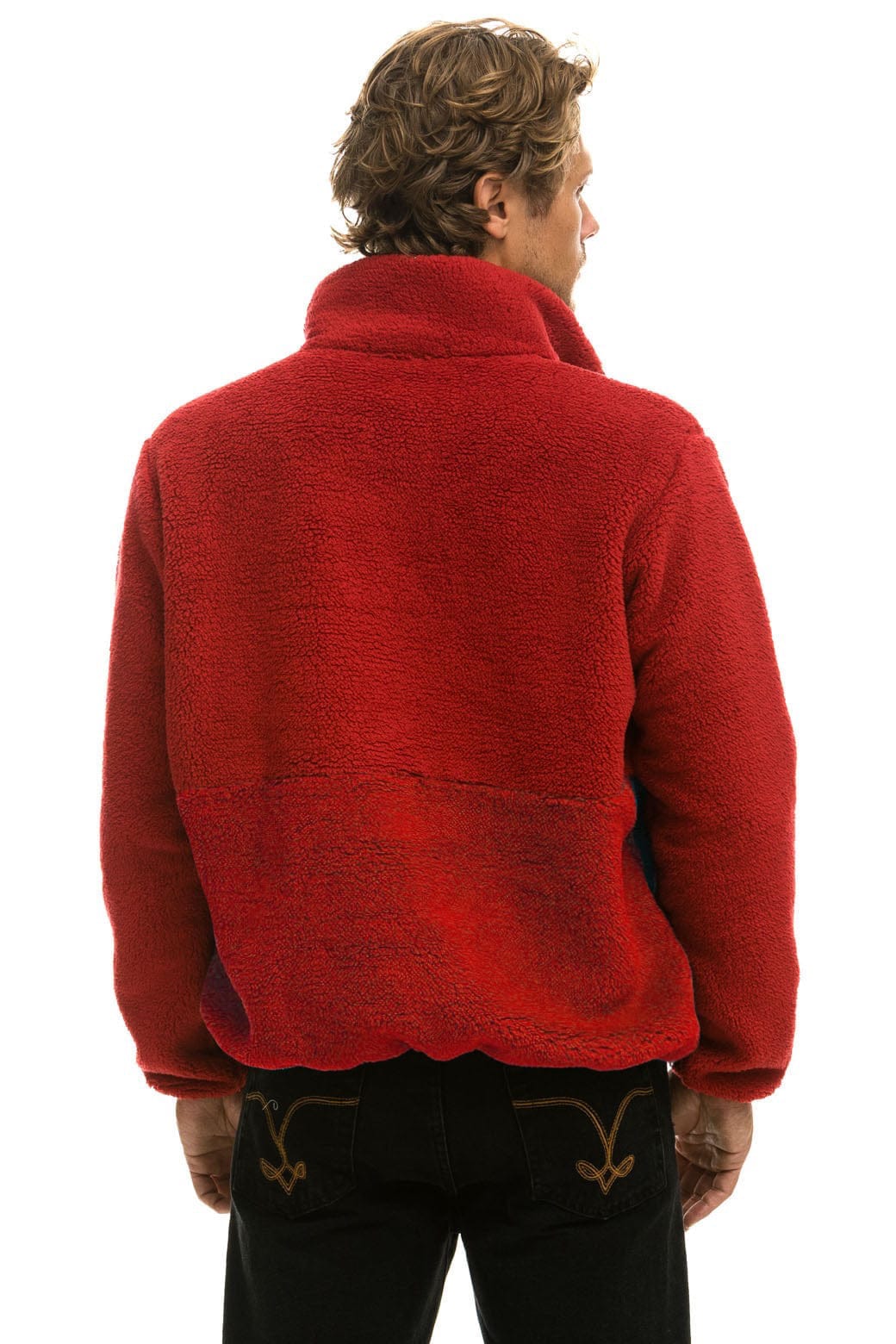 Classic TEDDY UNISEX HALF ZIP JACKET - CHERRY