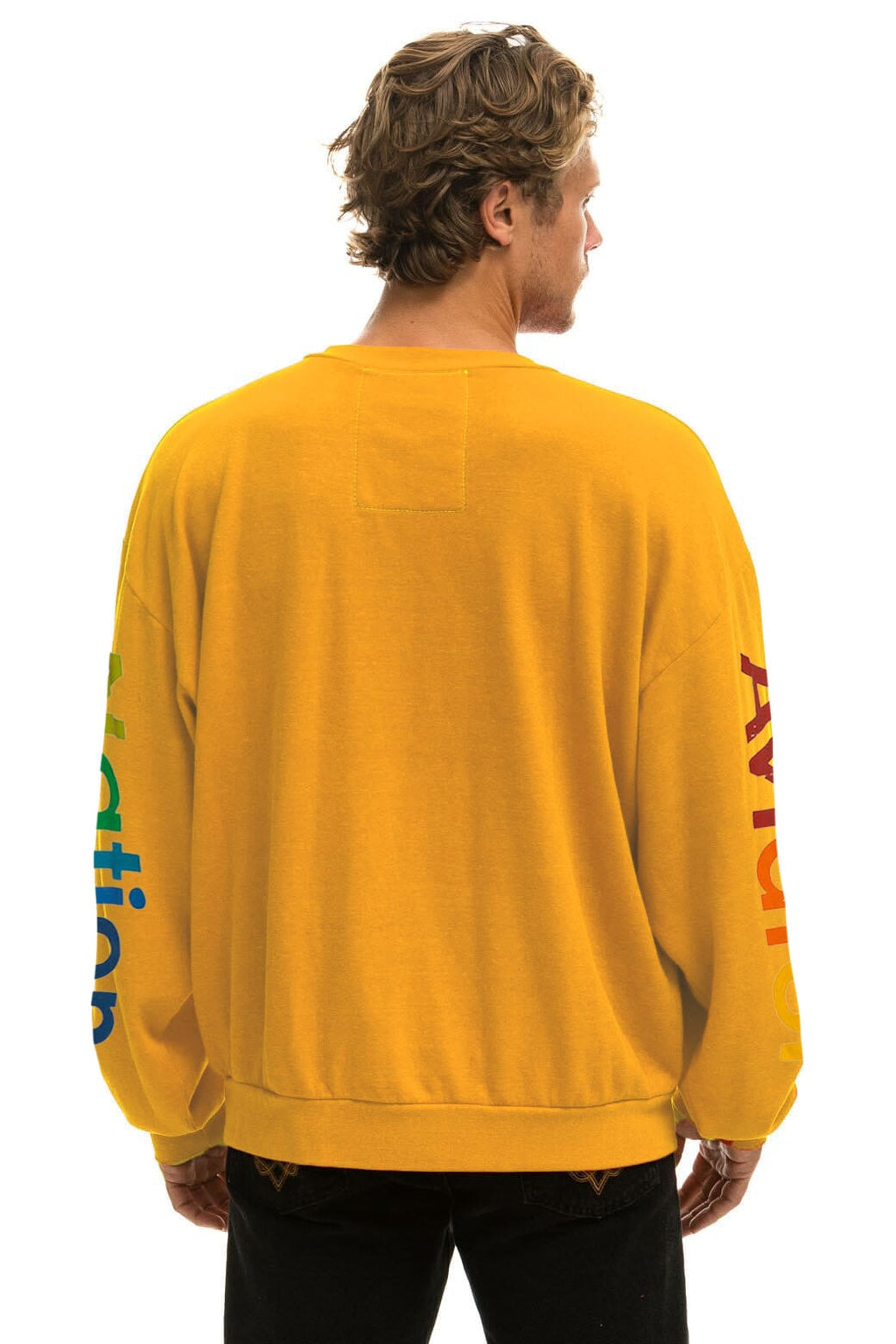 Classic AVIATOR NATION RELAXED VENICE CREW SWEATSHIRT - GOLD