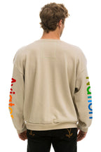 Classic AVIATOR NATION HAMPTONS RELAXED CREW SWEATSHIRT - SAND