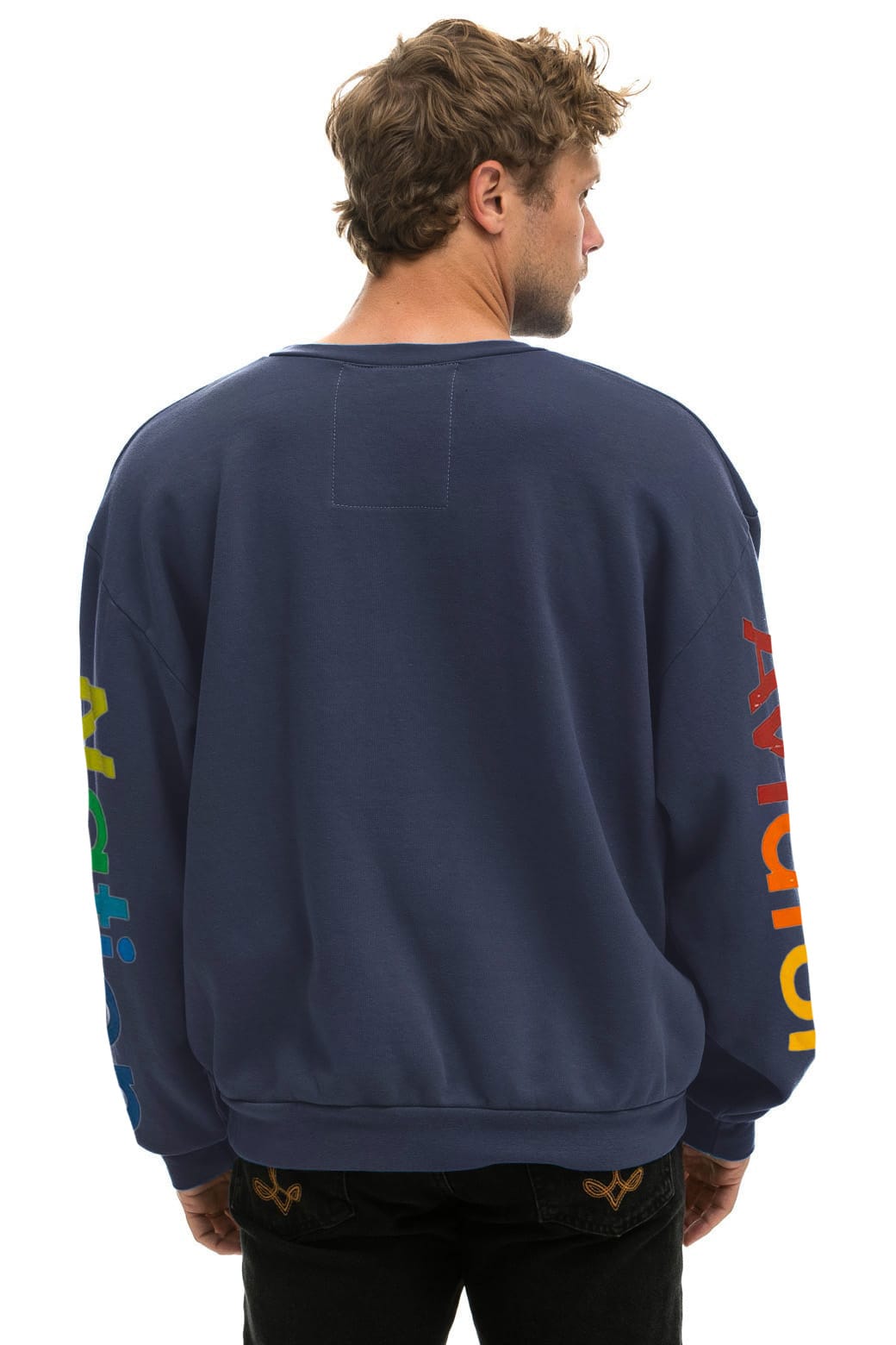 Classic AVIATOR NATION RELAXED VENICE CREW SWEATSHIRT - NAVY