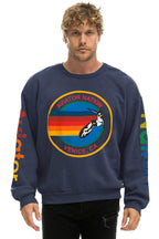 Classic AVIATOR NATION RELAXED VENICE CREW SWEATSHIRT - NAVY