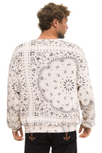 Classic BANDANA RELAXED CREW SWEATSHIRT - VINTAGE WHITE