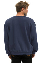 Classic BOLT FADE RELAXED CREW SWEATSHIRT - NAVY PINK PURPLE