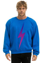 Classic BOLT FADE RELAXED CREW SWEATSHIRT - OCEAN PINK PURPLE