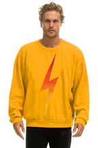 Classic BOLT FADE RELAXED CREW SWEATSHIRT - VINTAGE GOLD RED YELLOW