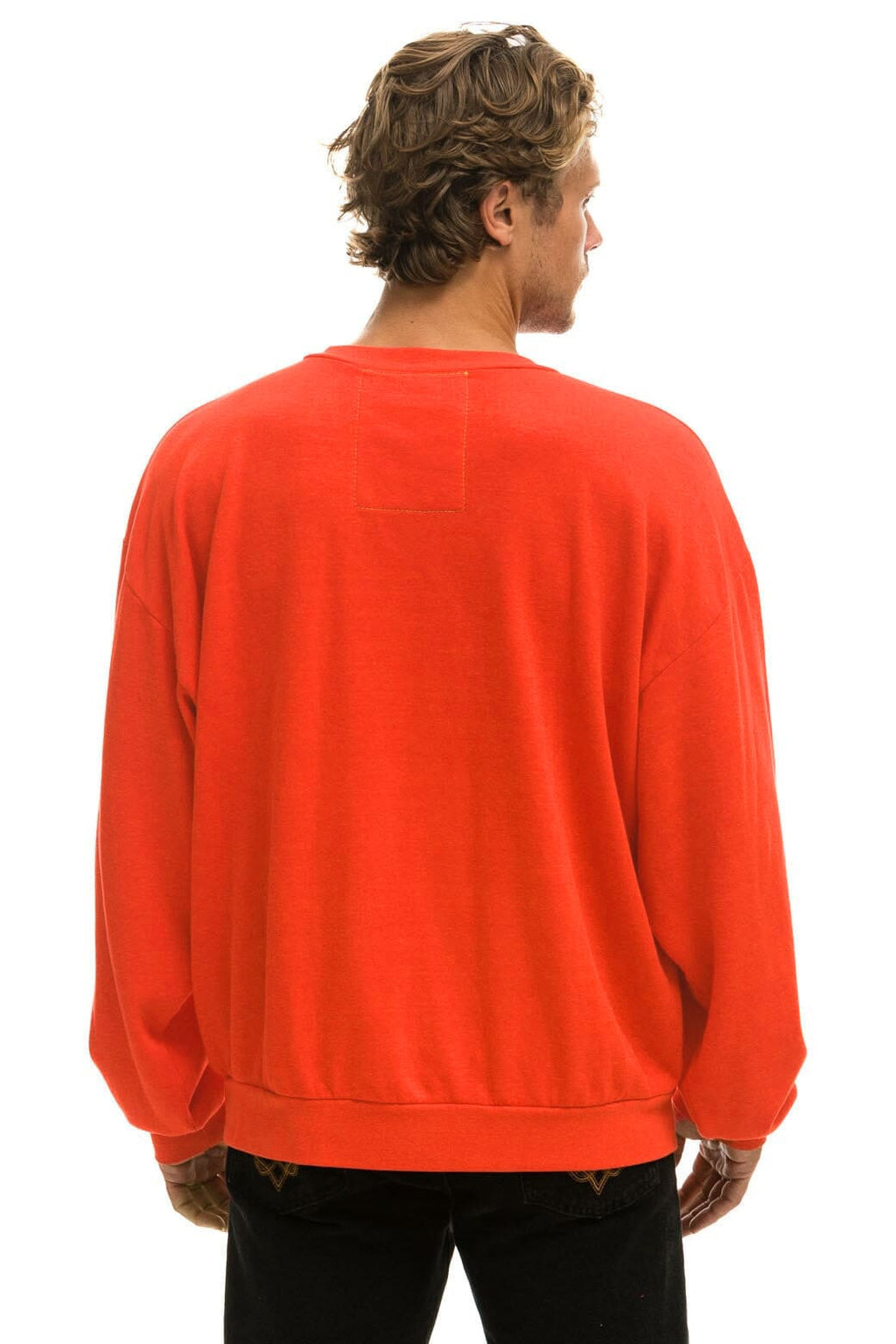 Classic BOLT FADE RELAXED CREW SWEATSHIRT - VINTAGE ORANGE RED YELLOW