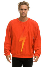 Classic BOLT FADE RELAXED CREW SWEATSHIRT - VINTAGE ORANGE RED YELLOW