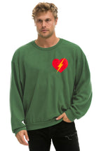 Classic BOLT HEART RELAXED CREW SWEATSHIRT - PALM