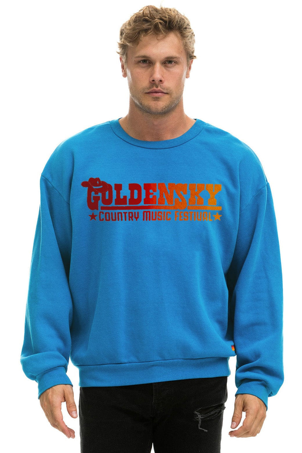 Classic GOLDENSKY FESTIVAL 2024 CREW SWEATSHIRT RELAXED - COBALT