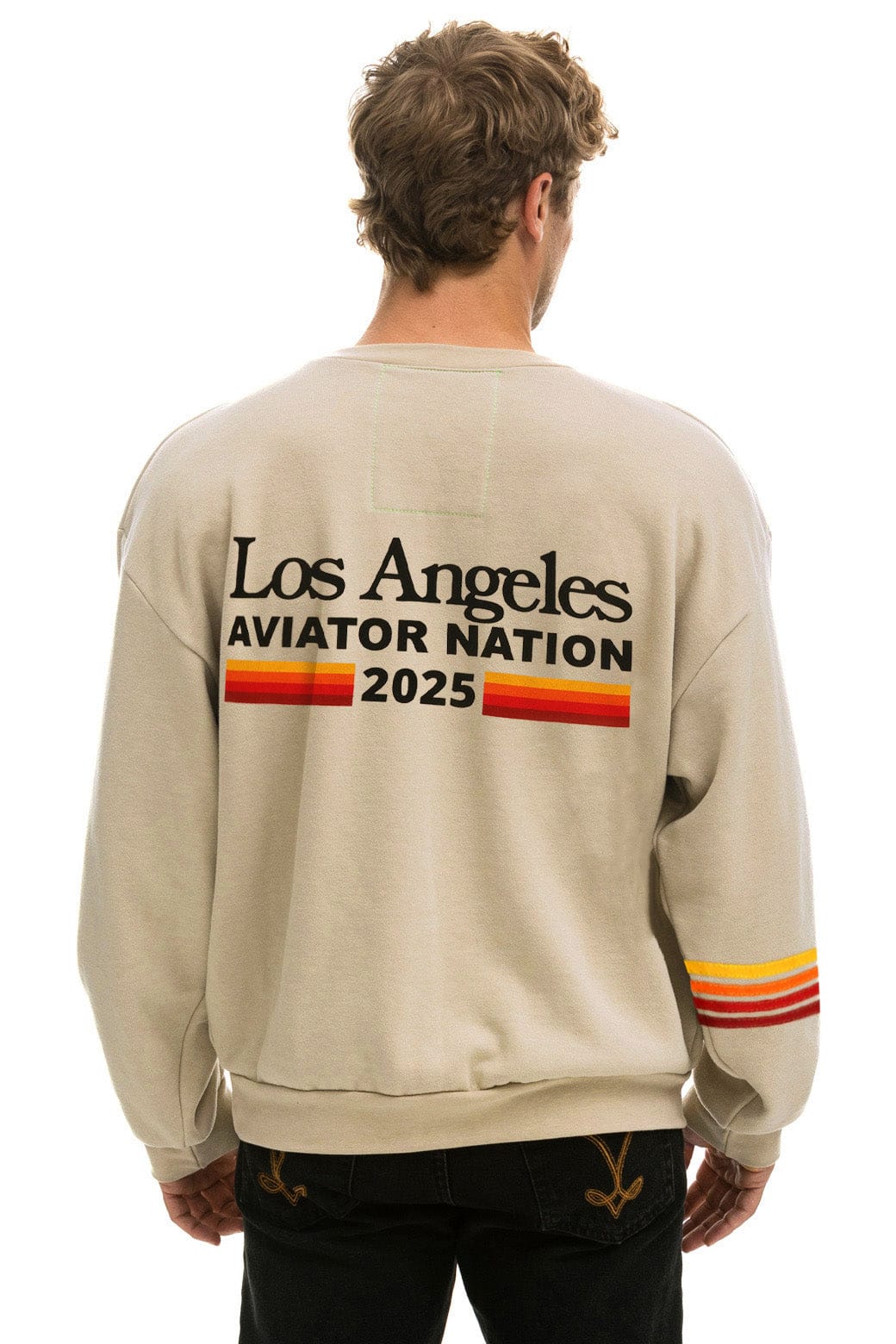 Classic LOS ANGELES WINE & FOOD 2025 CREW SWEATSHIRT RELAXED - SAND