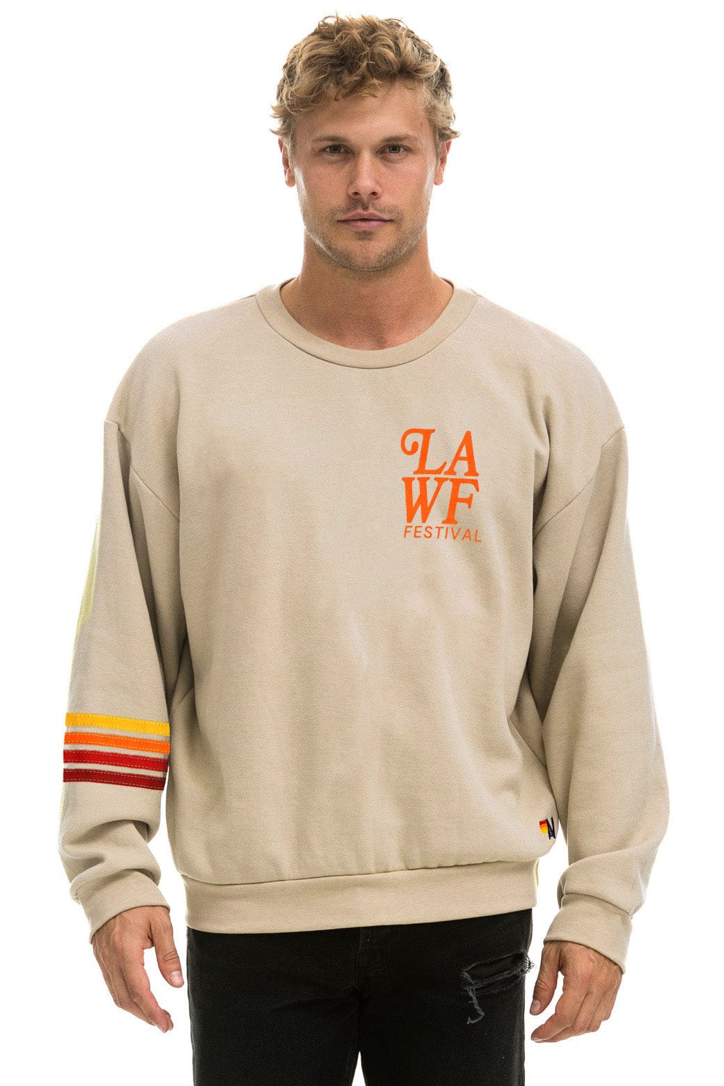 Classic LOS ANGELES WINE & FOOD 2025 CREW SWEATSHIRT RELAXED - SAND