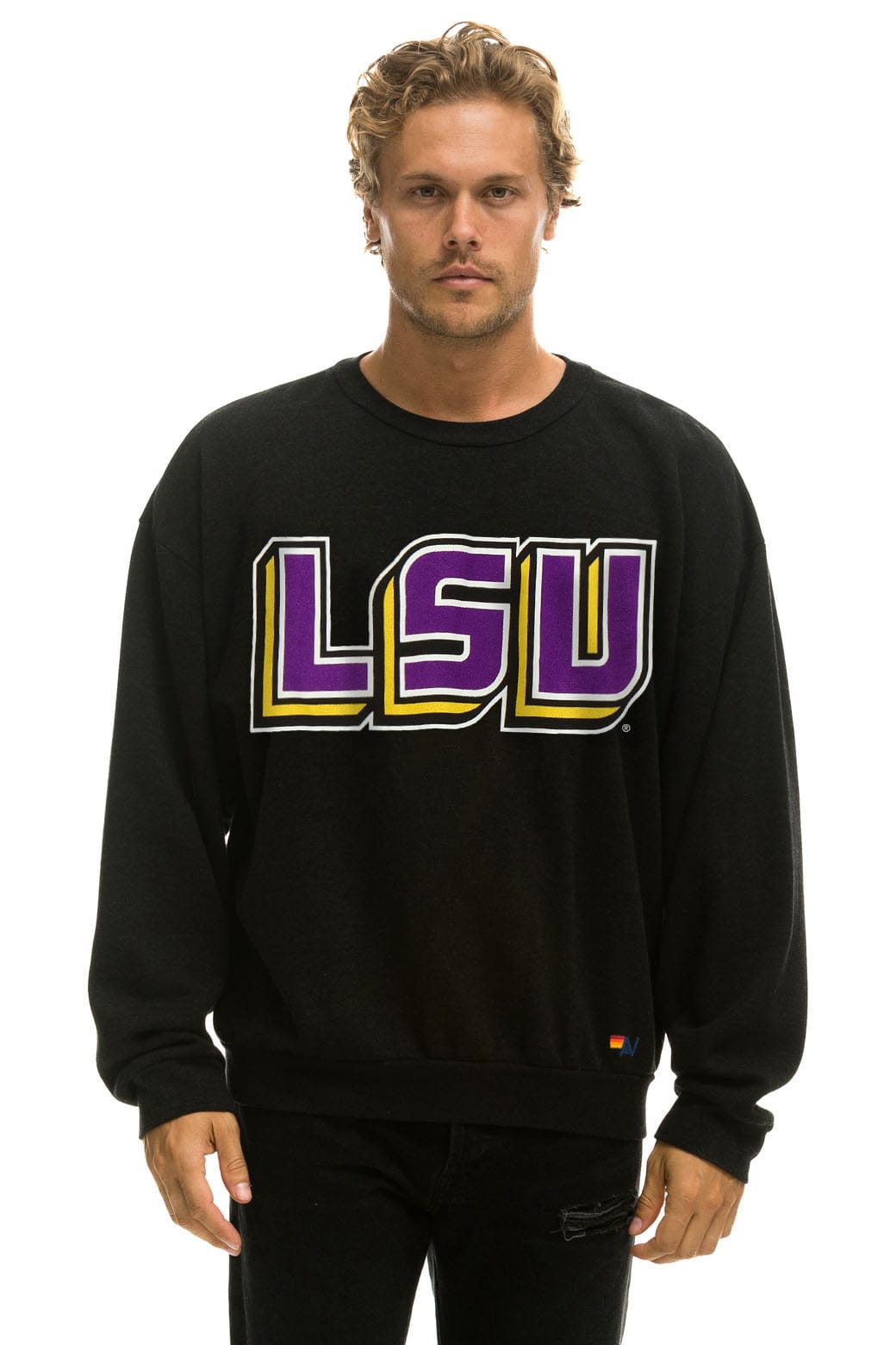 Classic LSU RELAXED CREW SWEATSHIRT - BLACK