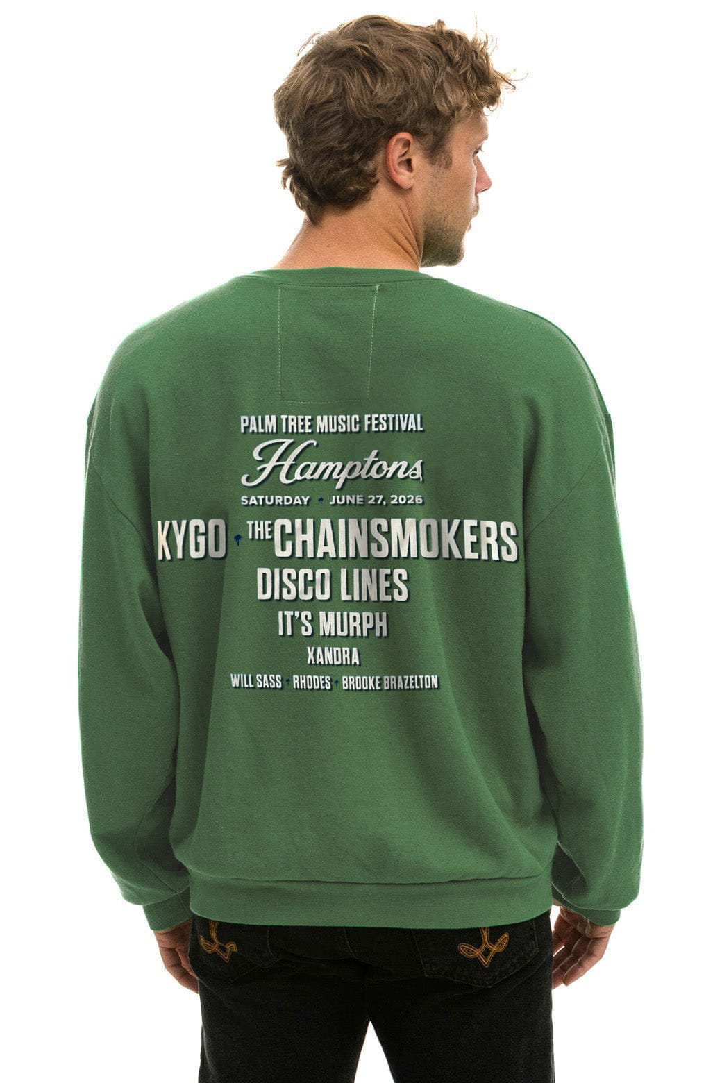 Classic PALM TREE FEST HAMPTONS 2026 CREW SWEATSHIRT RELAXED - PALM