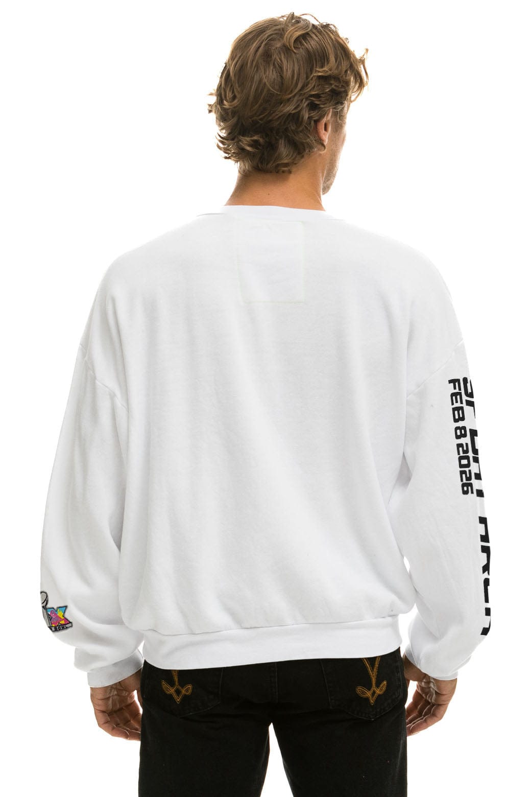 Classic SUPER BOWL 2026 RELAXED CREW SWEATSHIRT - WHITE