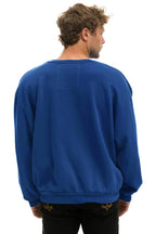 Classic SEATTLE SEAHAWKS HELMET RELAXED CREW SWEATSHIRT - ROYAL