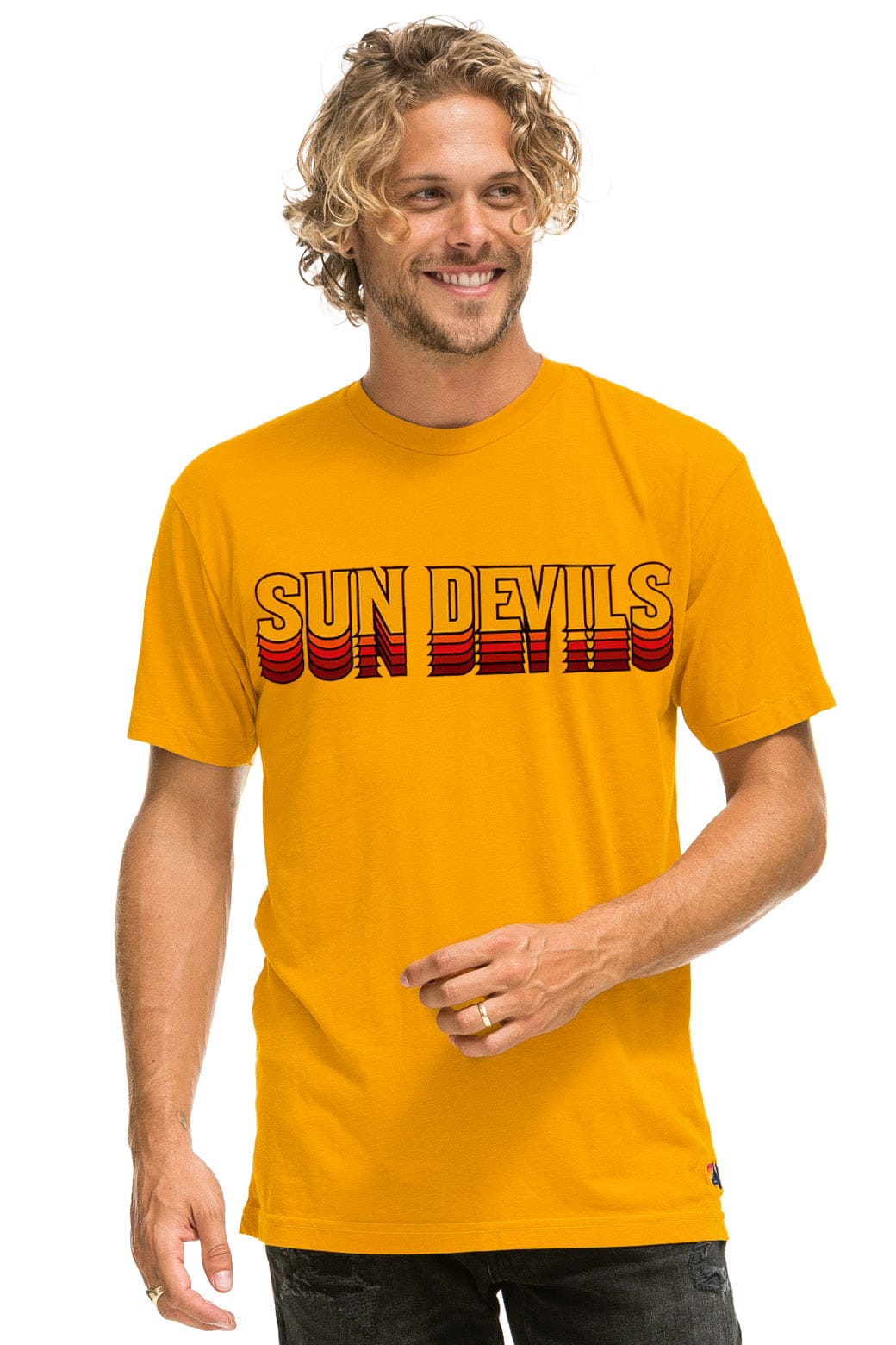 Classic ASU SUN DEVILS CREW TEE SHIRT - GOLD