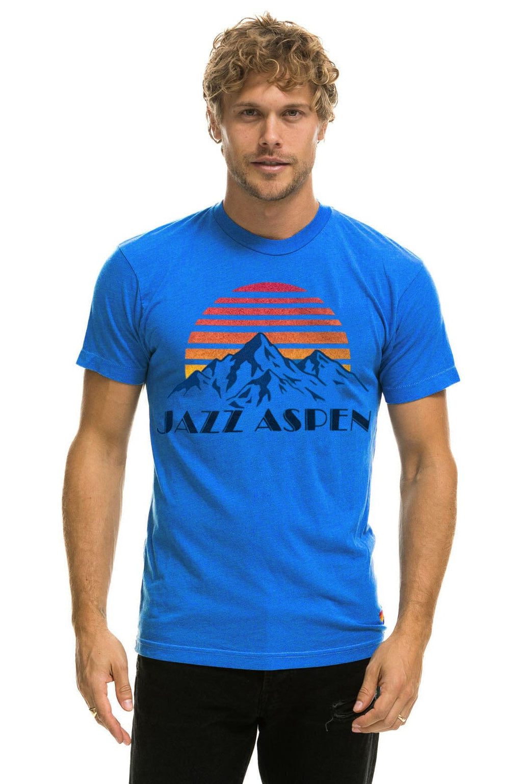 Classic JAZZ ASPEN SNOWMASS 2025 CREW TEE SHIRT - ADVENTURE BLUE