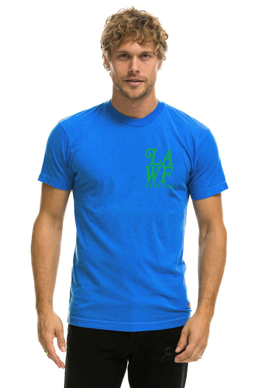 Classic LOS ANGELES WINE & FOOD 2025 CREW TEE SHIRT - ADVENTURE BLUE