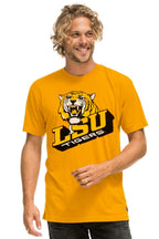 Classic LSU BOLT CREW TEE SHIRT - GOLD