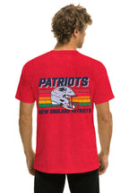 Classic NEW ENGLAND PATRIOTS HELMET CREW TEE SHIRT - FLASH RED