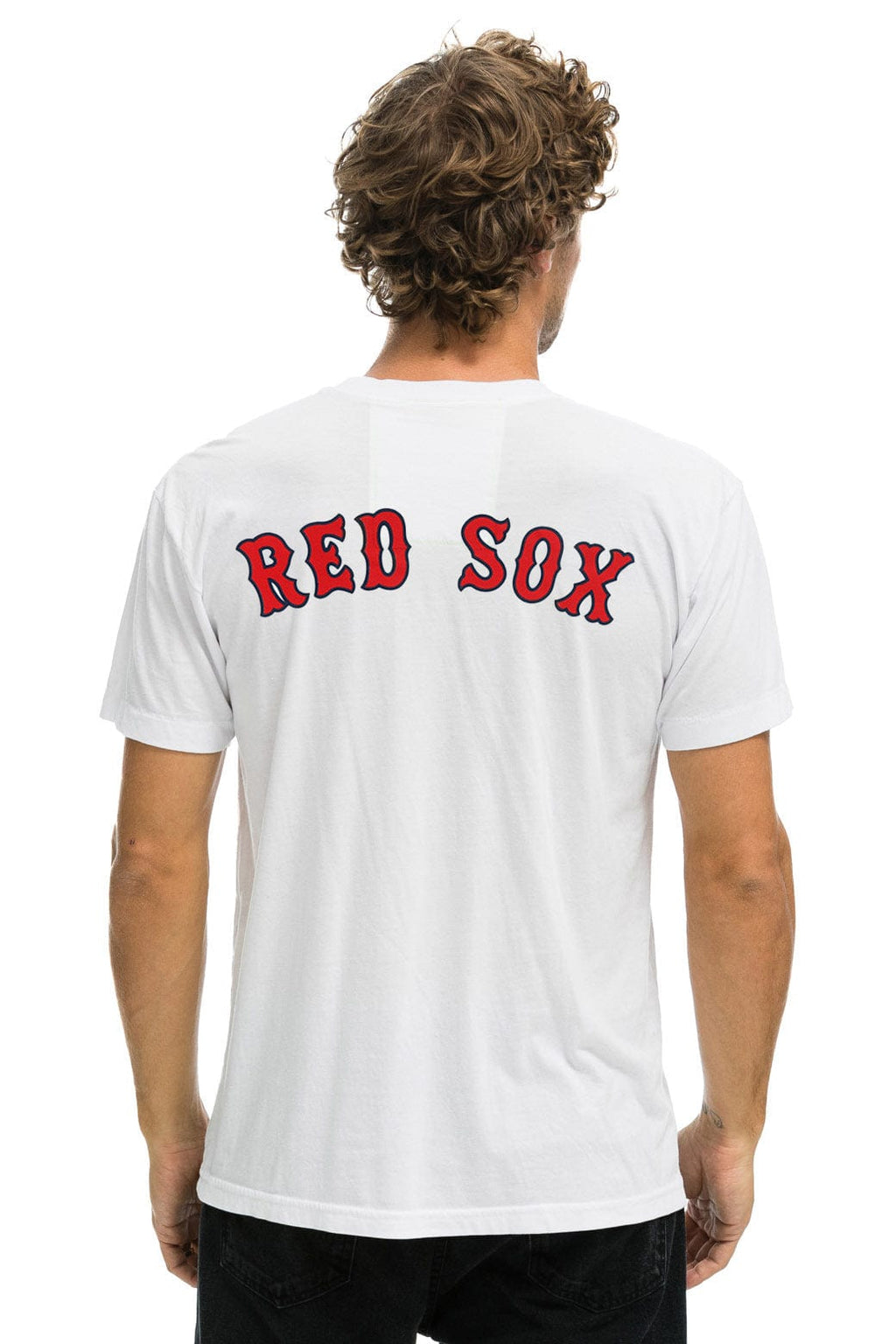Classic RED SOX BOLT UNISEX CREW TEE - WHITE