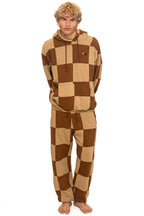 Classic CHECK QUILTED SWEATPANTS - TAN CINNAMON