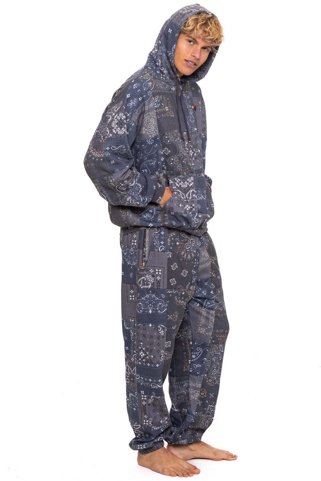 Classic BANDANA QUILTED SWEATPANTS - CHARCOAL